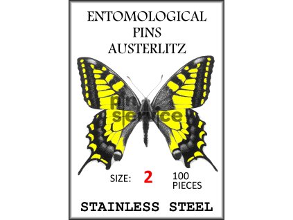 Stainless steel pins - size 2 - 100 pcs