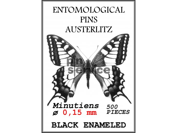 Black enameled minutiens - size 0,15 - 500 pcs