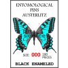 Black enameled pins - size 000 - 100 pcs