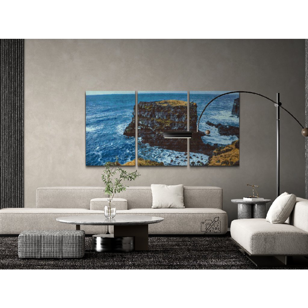 Pintura de diamante - Vista del acantilado (juego de 3)