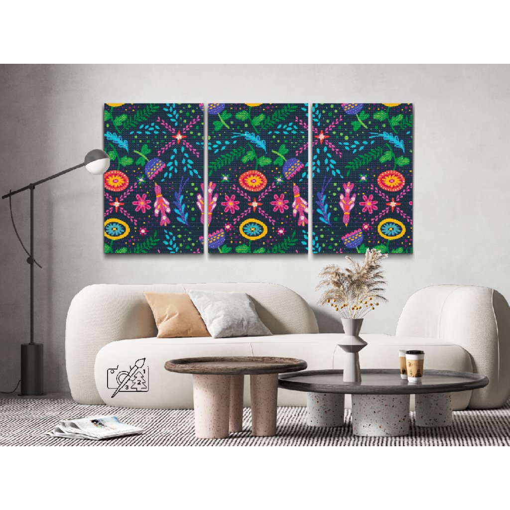 Pintura de diamante - Fondo alegre (juego de 3)