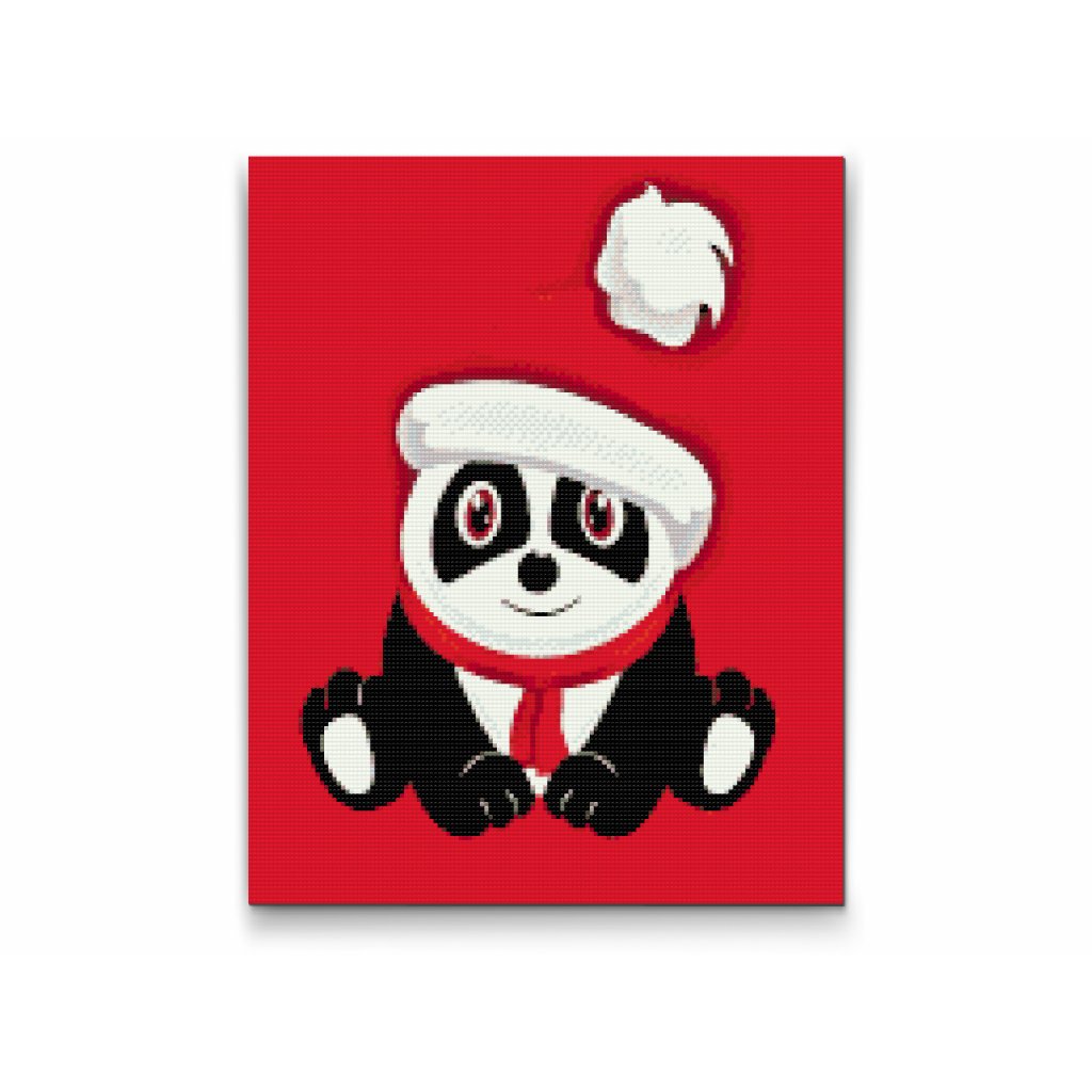 Pintura de diamante - Panda de Navidad