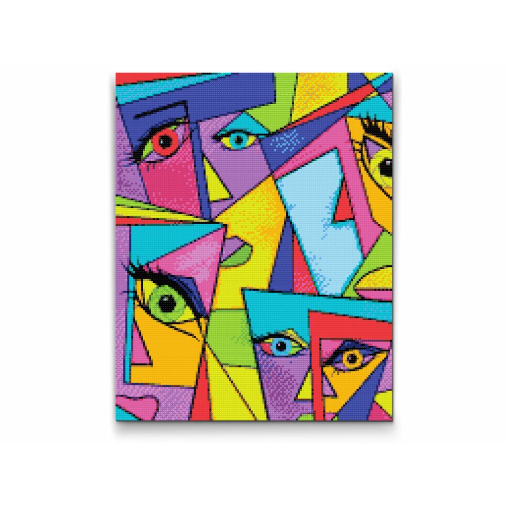 Pintura de diamante - Rostros abstractos 2