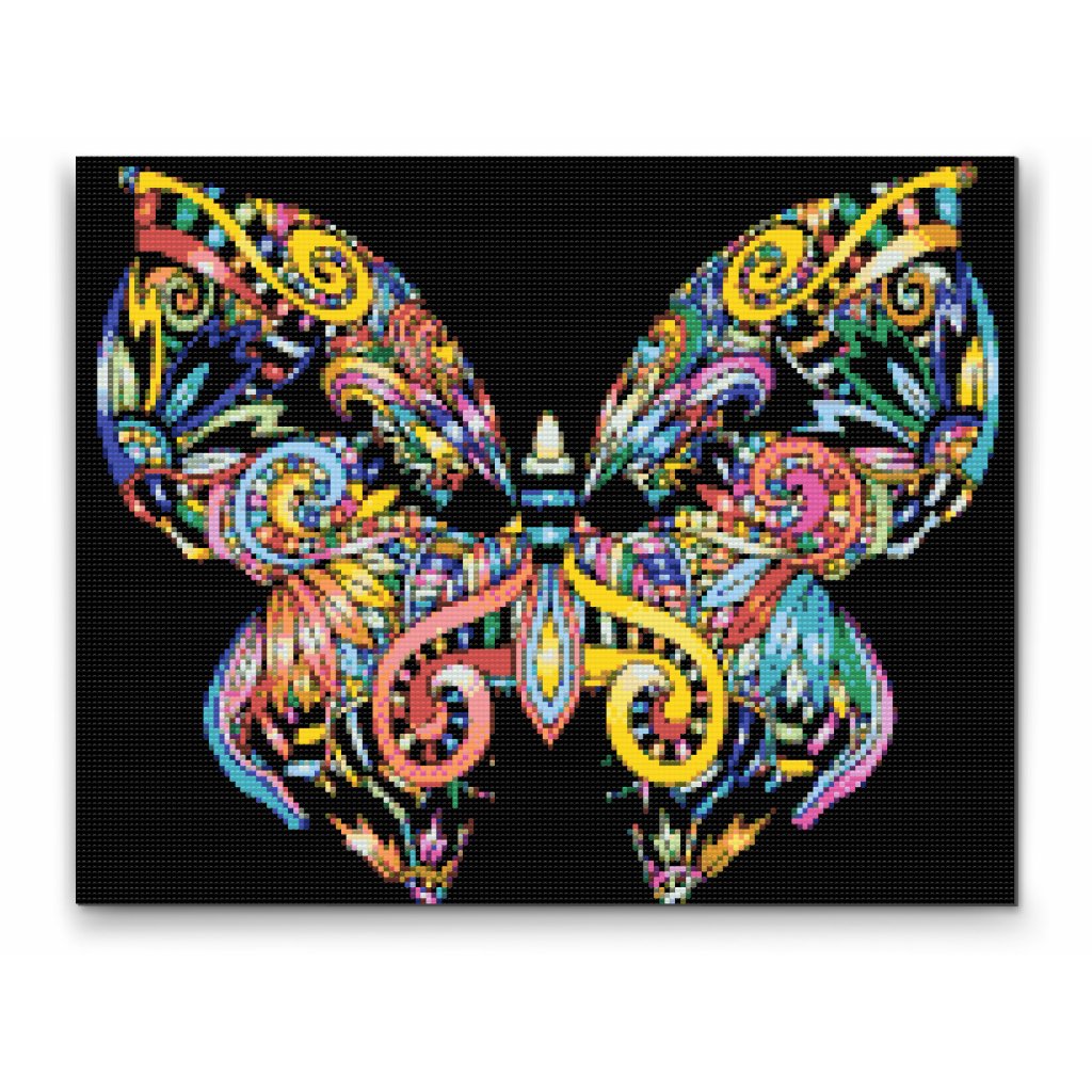 Pintura de diamante - Mandala de mariposa