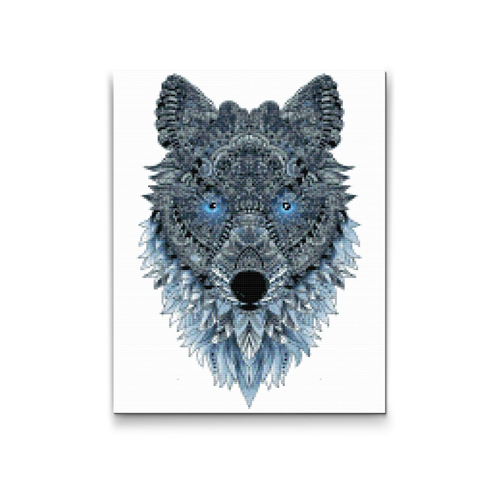 Pintura de diamante - Mandala de lobo