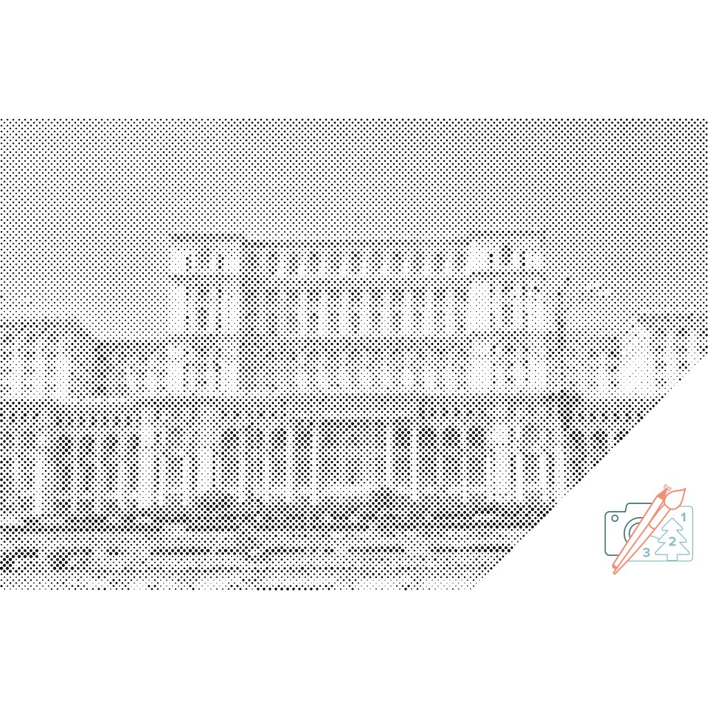 Puntillismo – Palacio del Parlamento, Bucarest