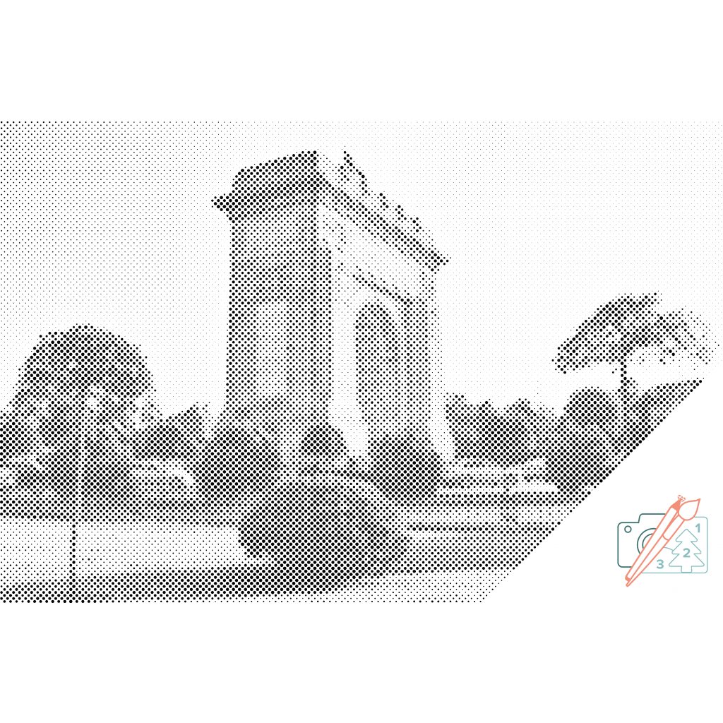 Puntillismo – Arco del triunfo, Bucarest