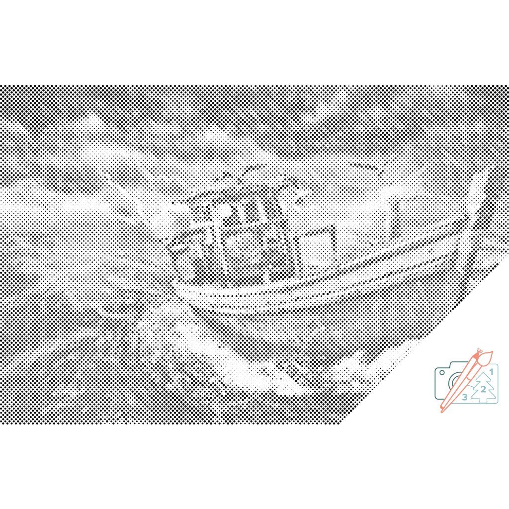 Puntillismo – Barco en una tormenta 4
