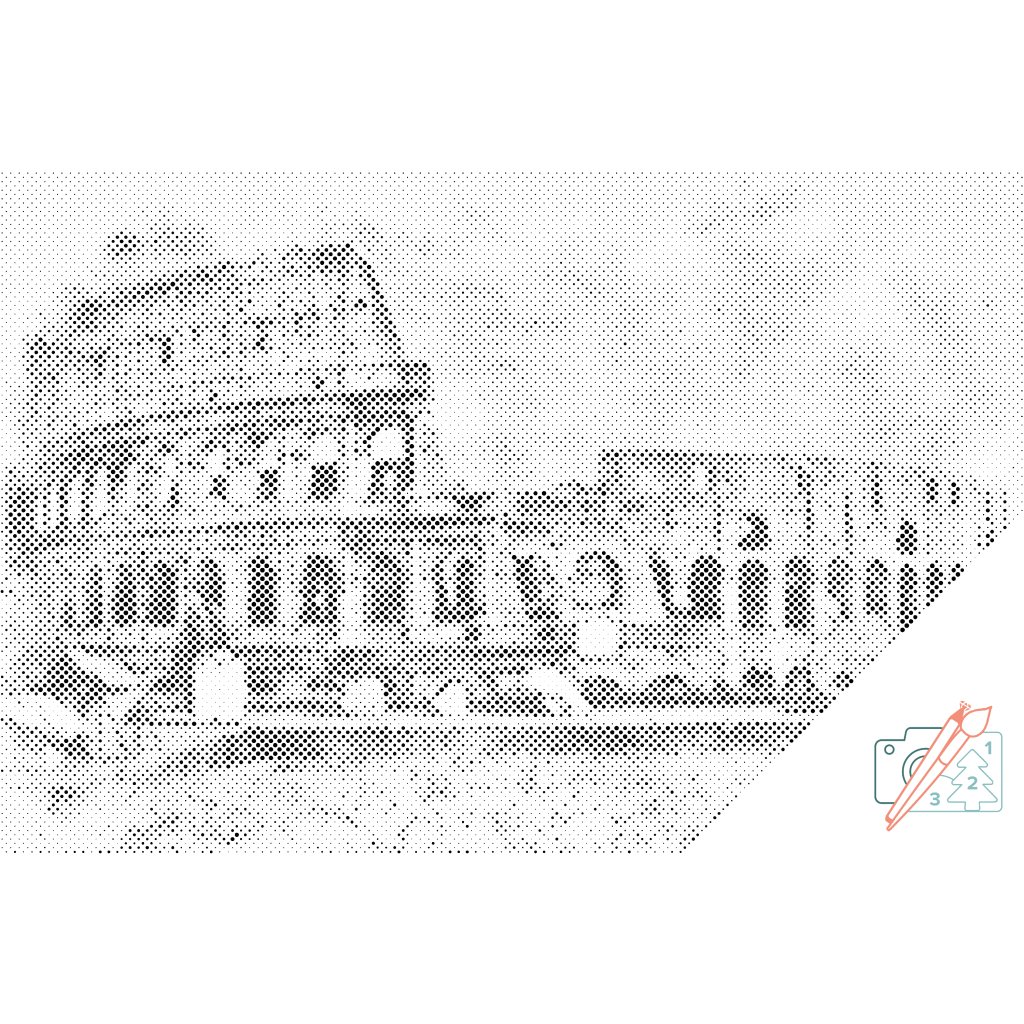 Puntillismo – Ilustración del Coliseo