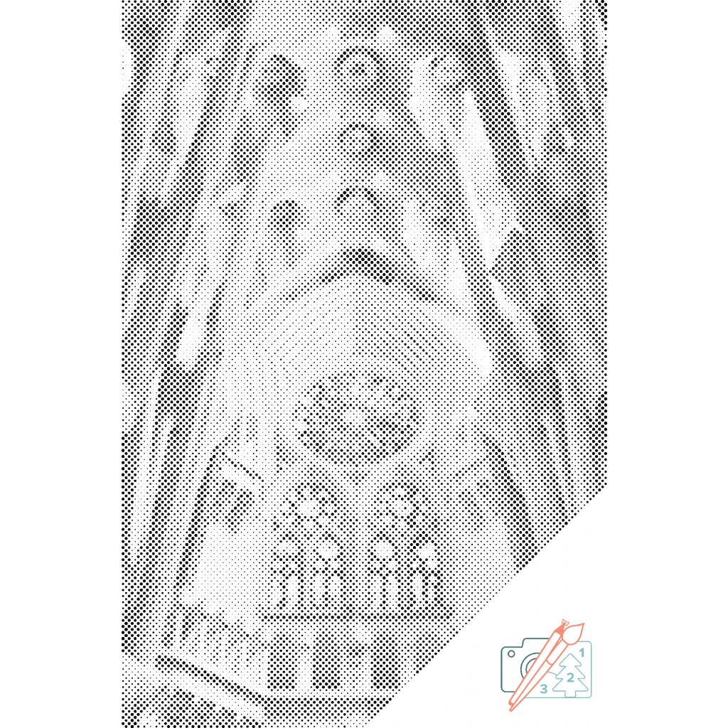 Puntillismo – Vista interior de la Sagrada Familia