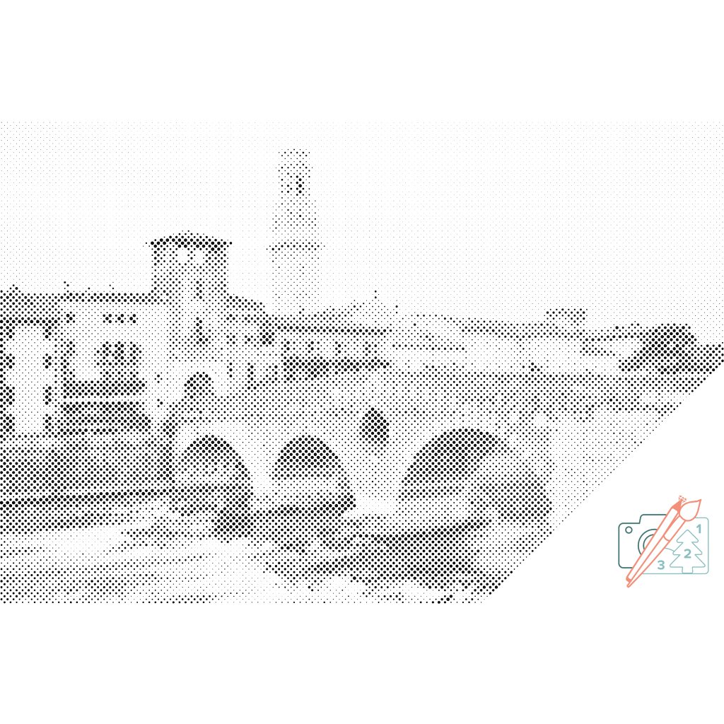 Puntillismo – Ponte Pietra, Verona