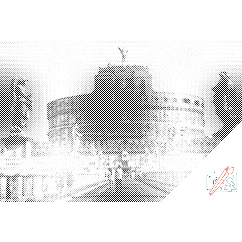 Puntillismo – Castillo de Sant'Angelo en Roma