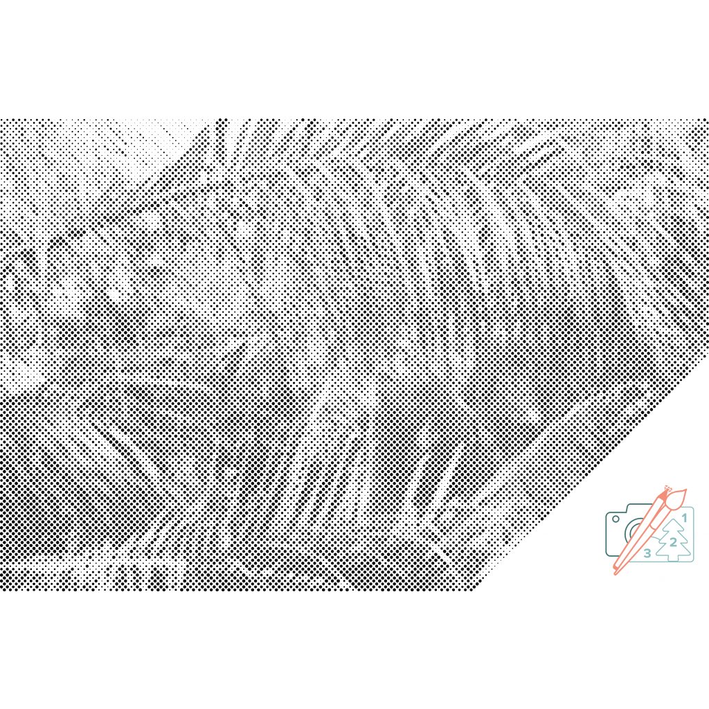 Puntillismo – Hojas de palmera