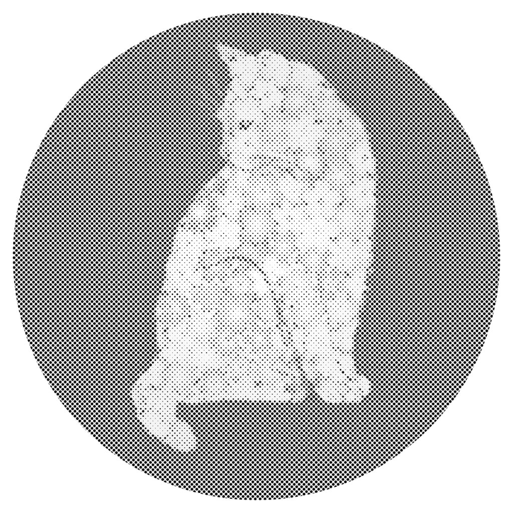 Puntillismo – Gato con flores