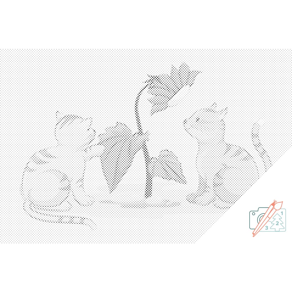 Puntillismo – Gatos y flores