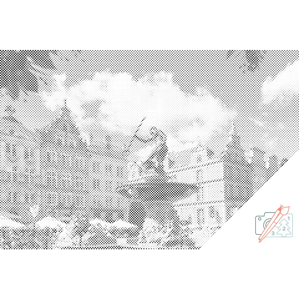 Puntillismo – Fuente de Neptuno en Gdansk, Polonia