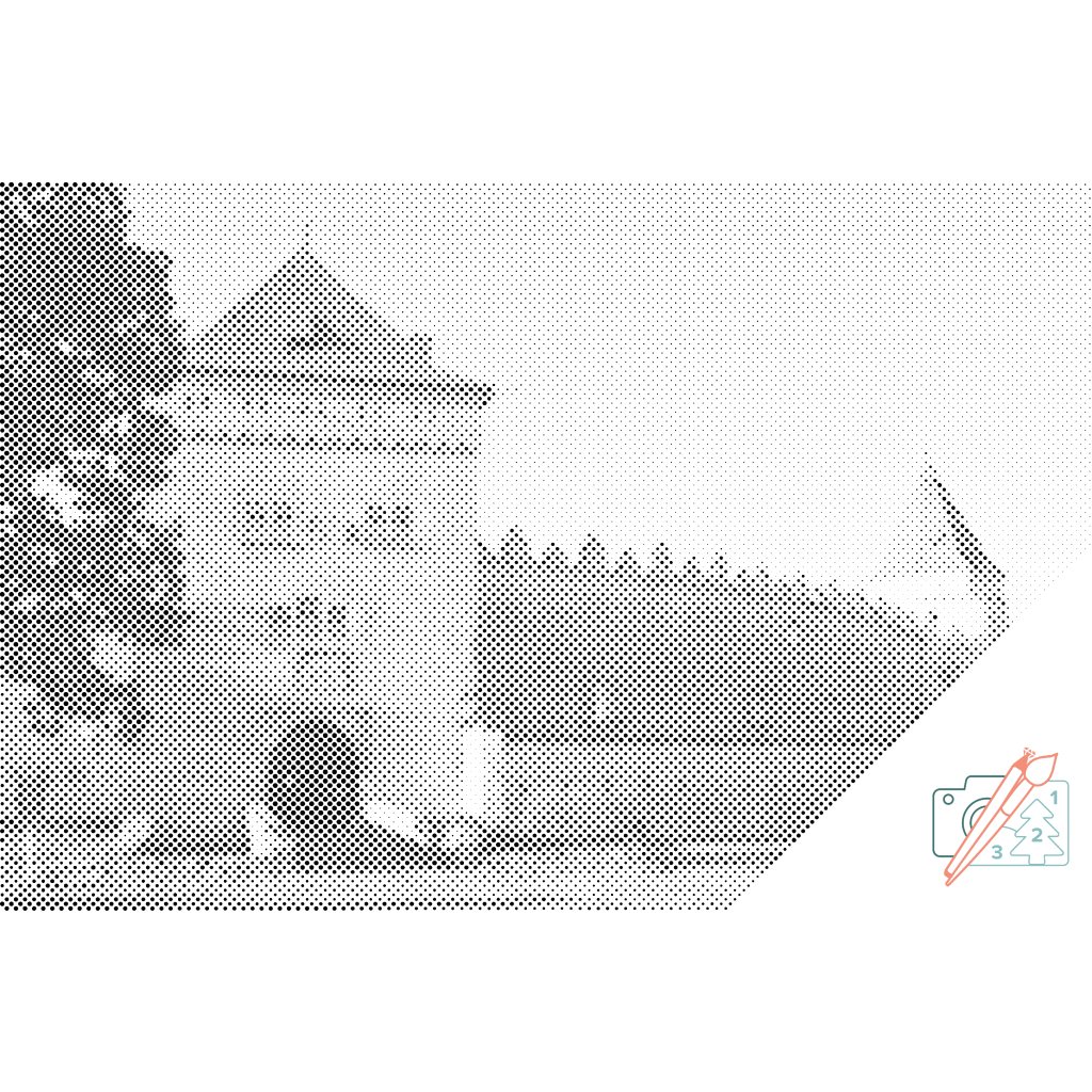 Puntillismo – Castillo de Kežmar, Eslovaquia