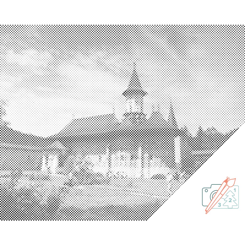 Puntillismo – Monasterio de Moldovita, Rumanía