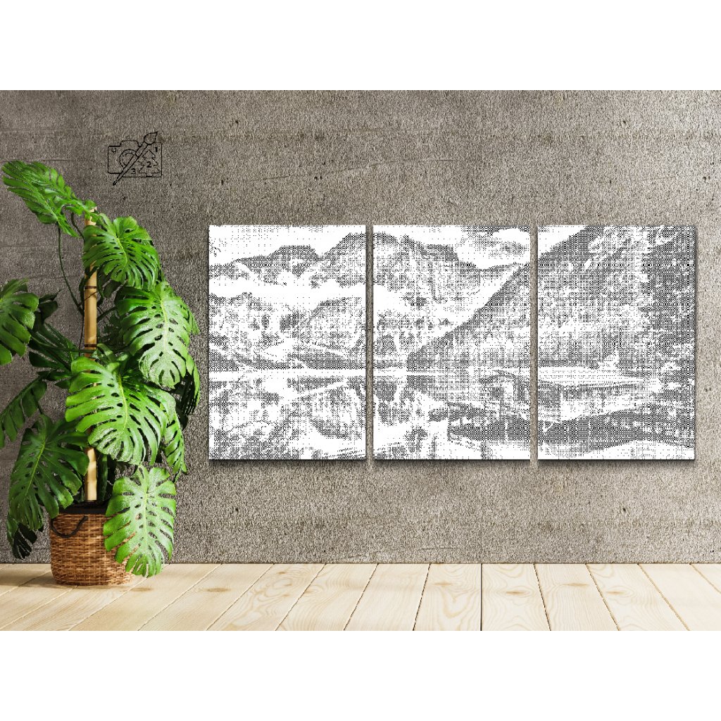 Puntillismo – Cabaña de montaña (set de 3)