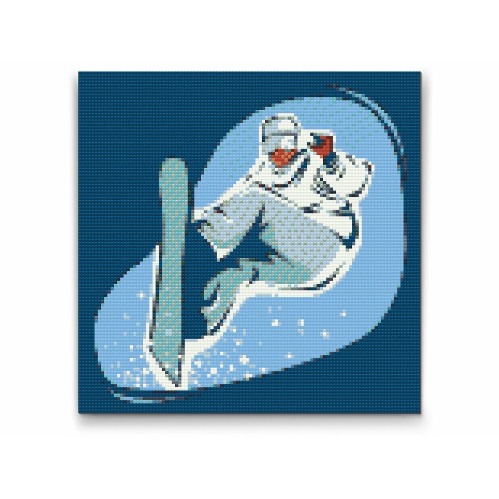 Pintura de diamante - Persona haciendo snowboard