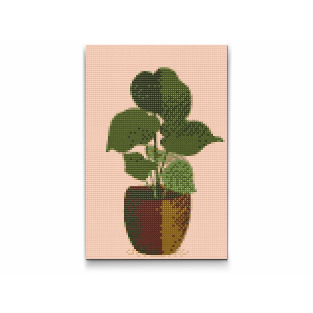 Pintura de diamante - Planta bohemia en jarrón 2