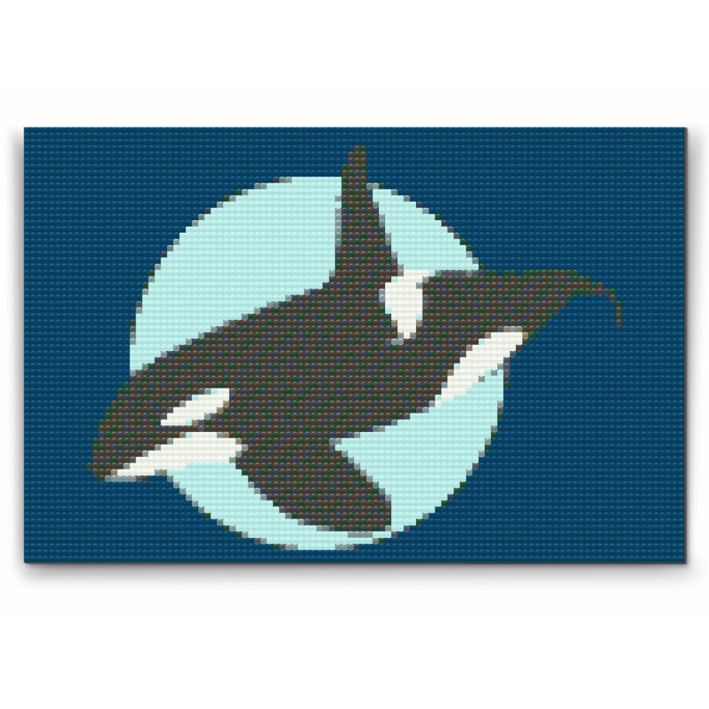 Pintura de diamante - Orca en el fondo del océano
