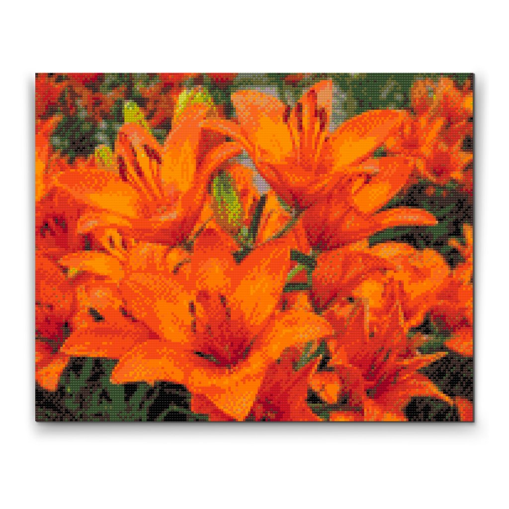 Pintura de diamante - Lirios naranjas