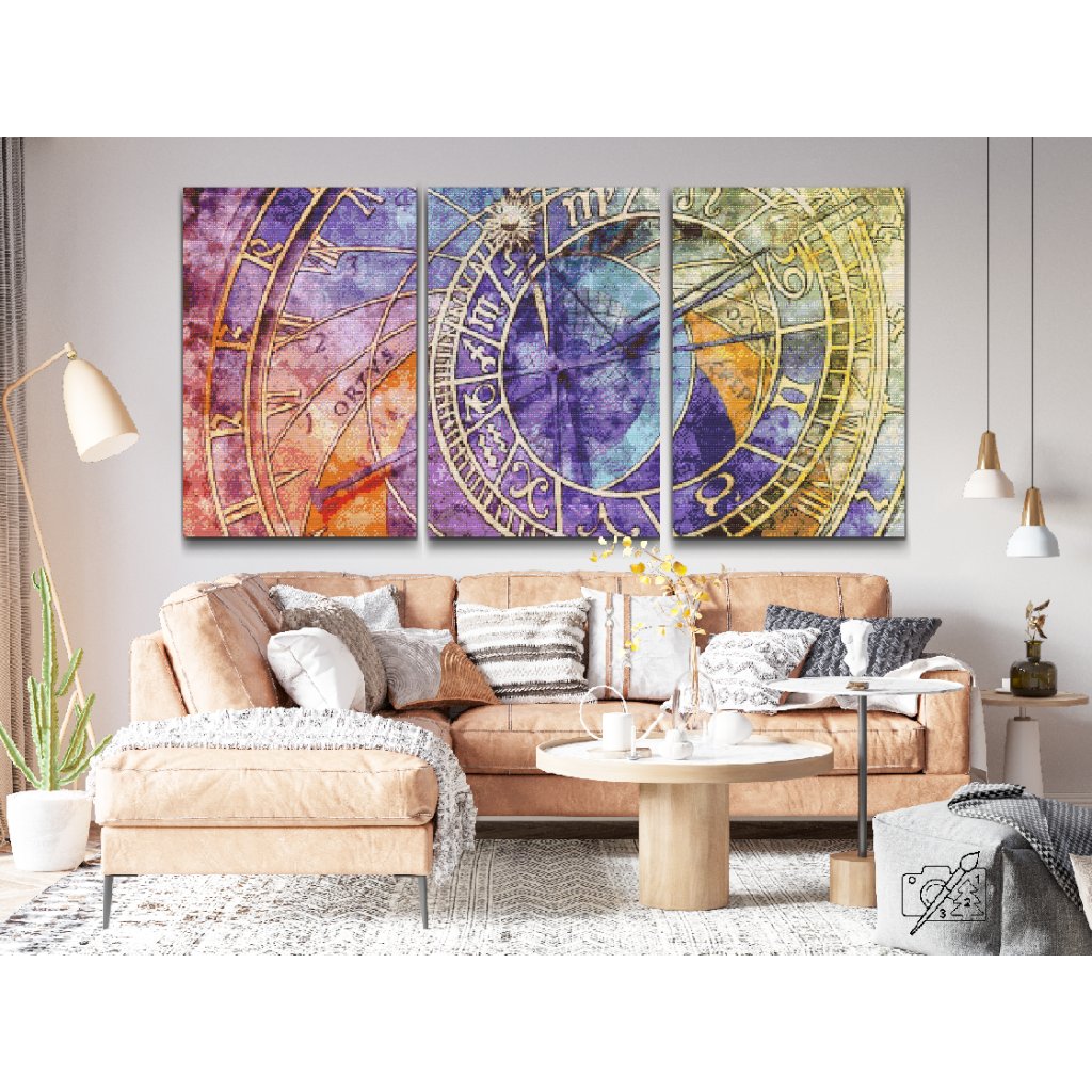 Pintura de diamante - Reloj astronómico (juego de 3)