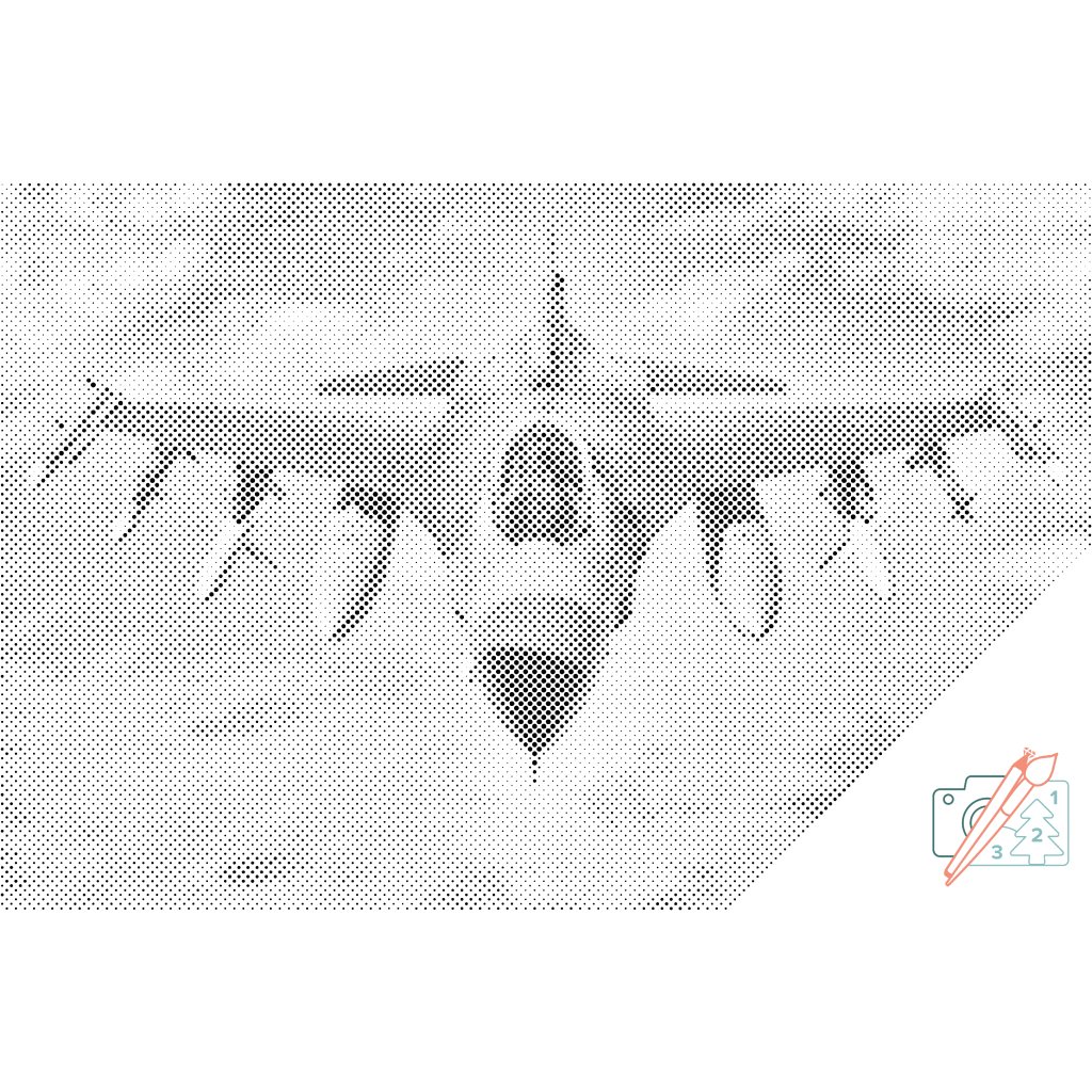 Puntillismo – Avión de combate