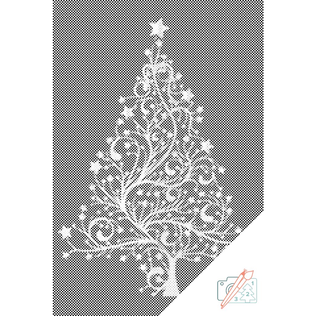 Puntillismo – Árbol navideño