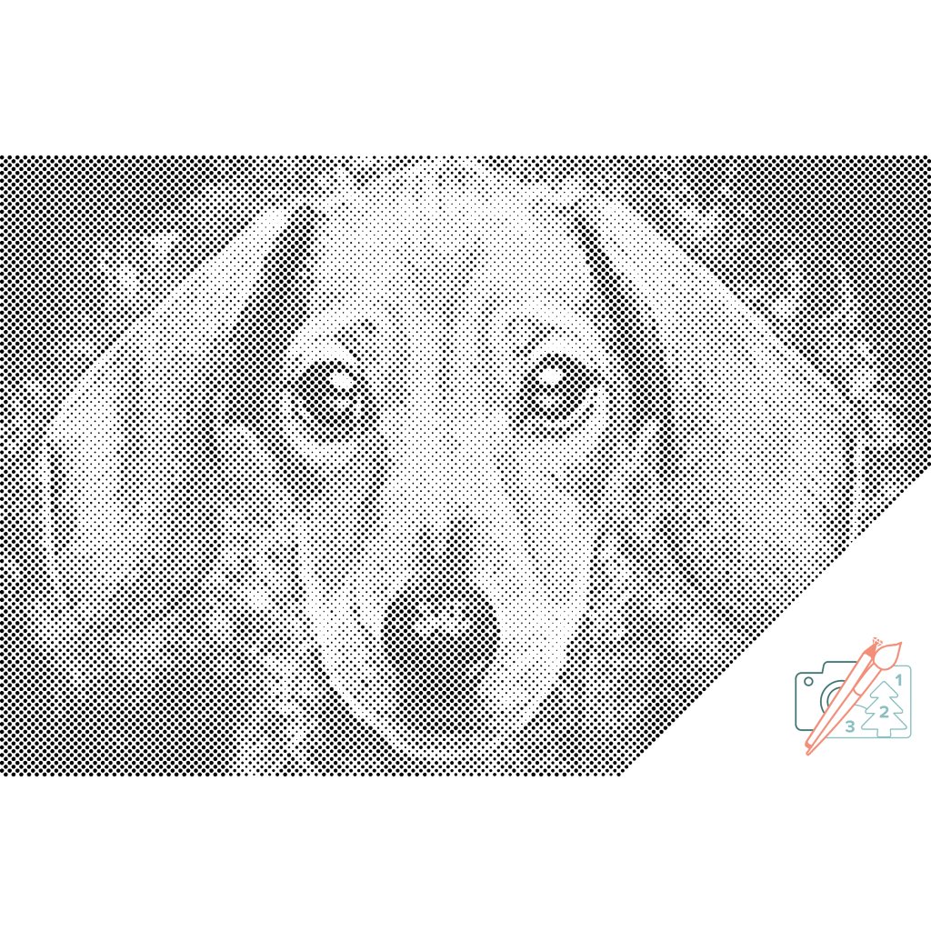Puntillismo – Cabeza de perro salchicha