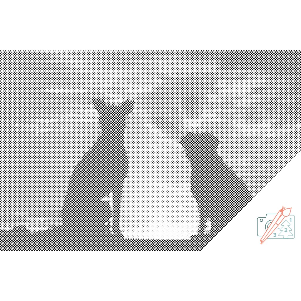 Puntillismo – Perros amigos