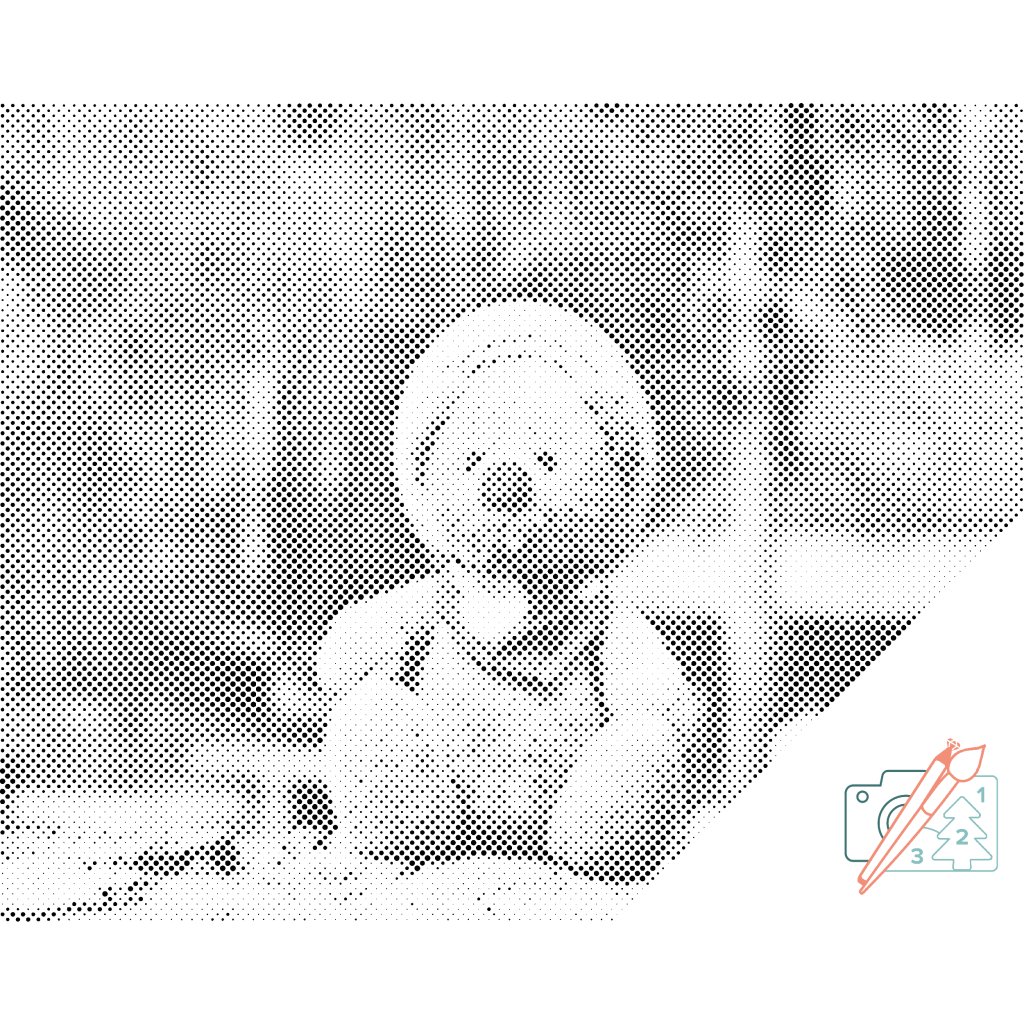 Puntillismo – Oso con sombrero