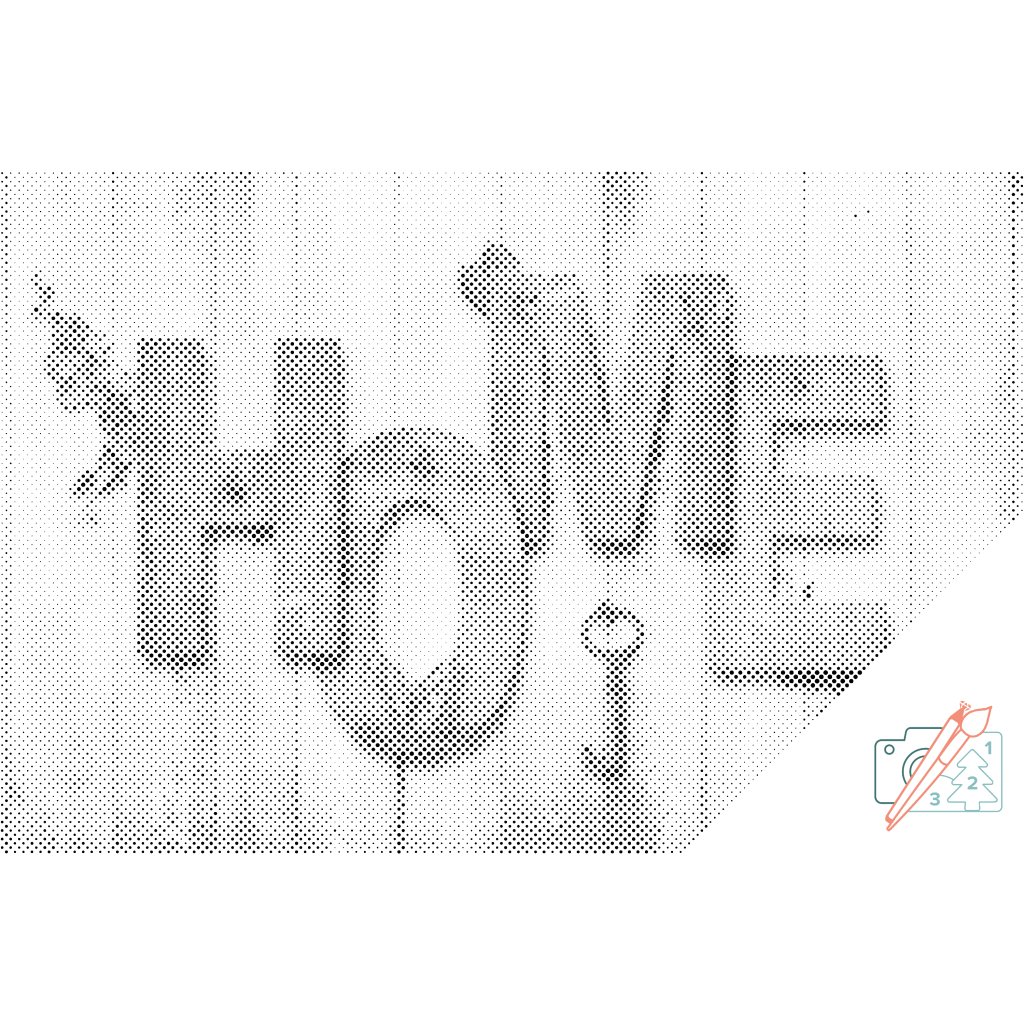 Puntillismo – Letrero «Home»