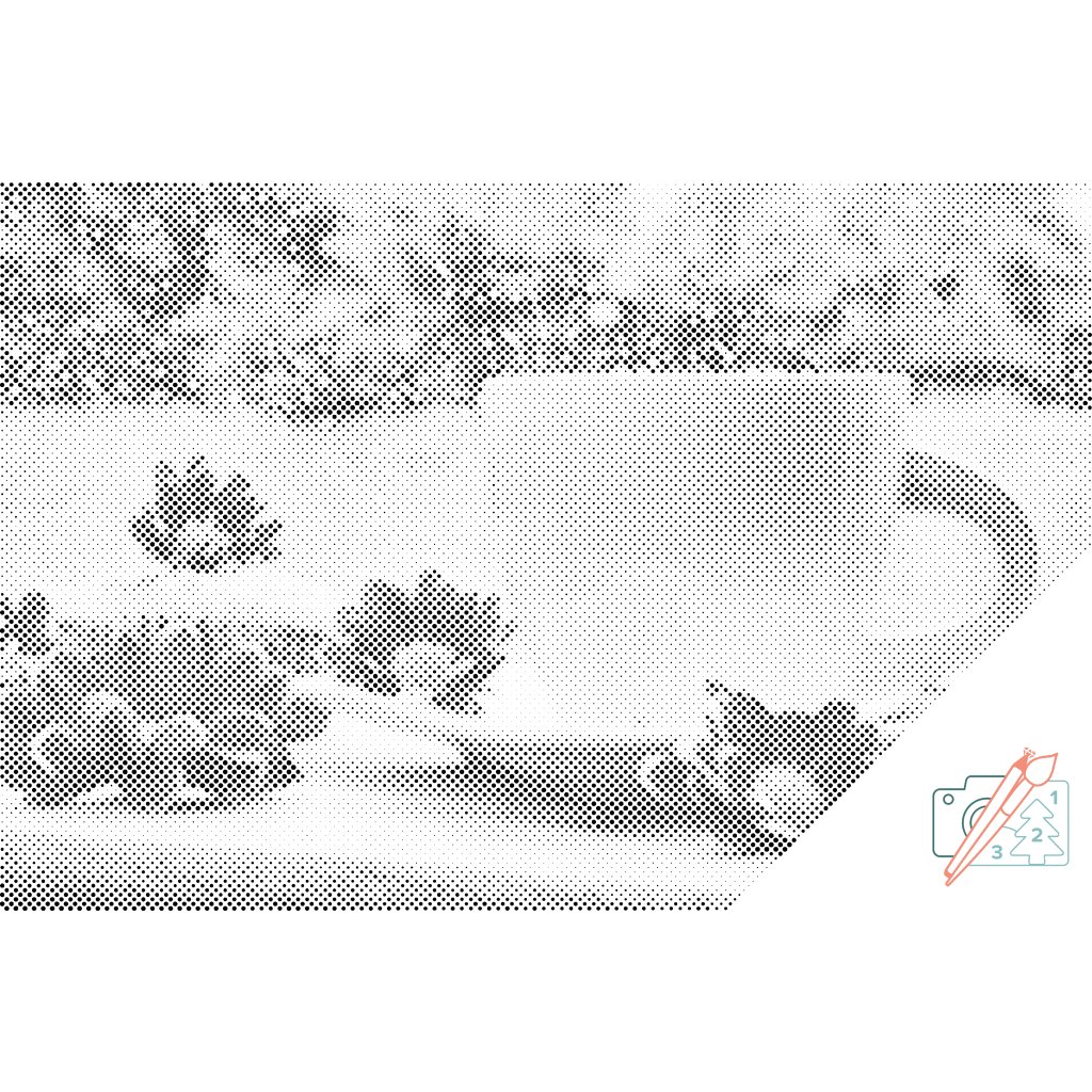 Puntillismo – Tarde de invierno con una taza de té