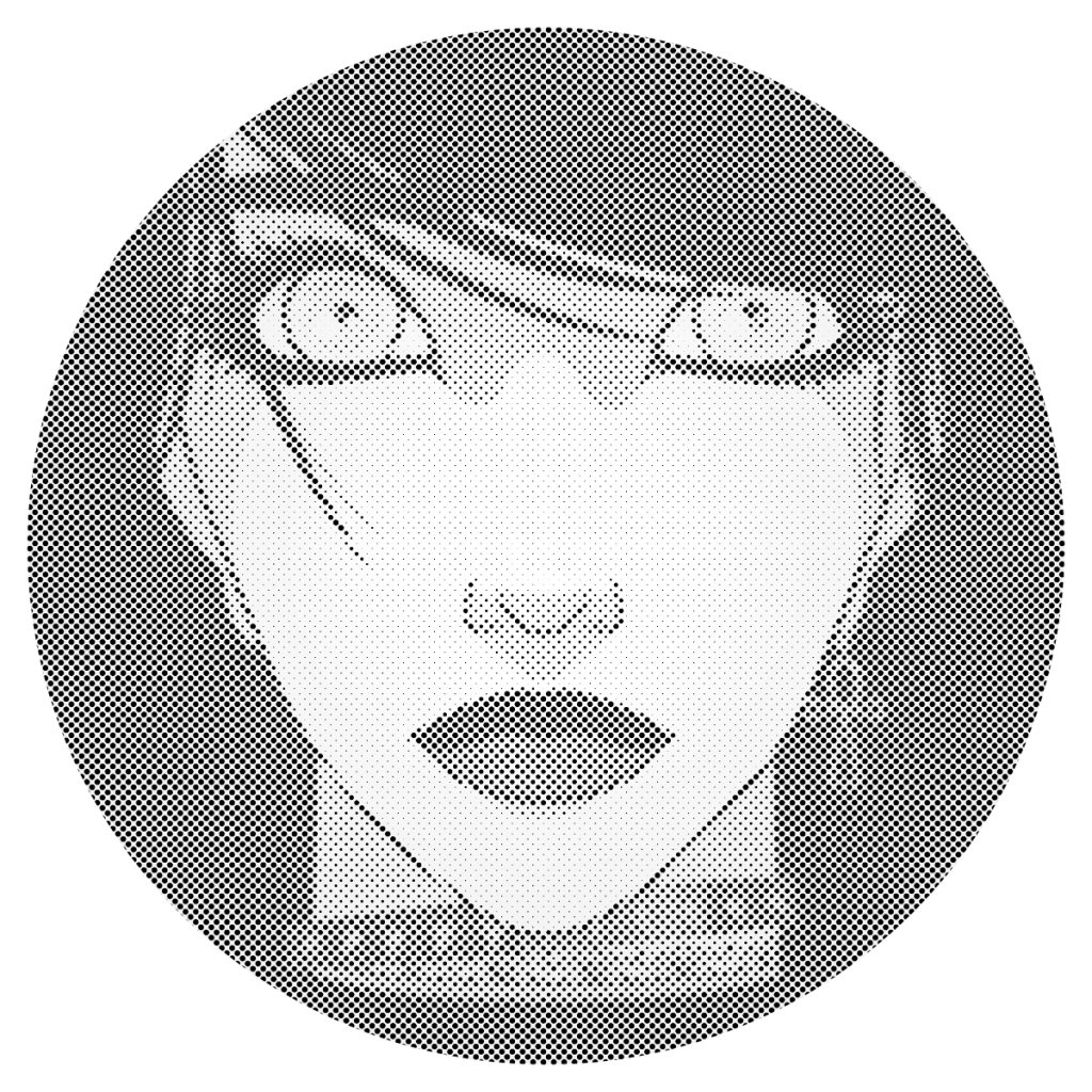 Puntillismo – Mujer de negro