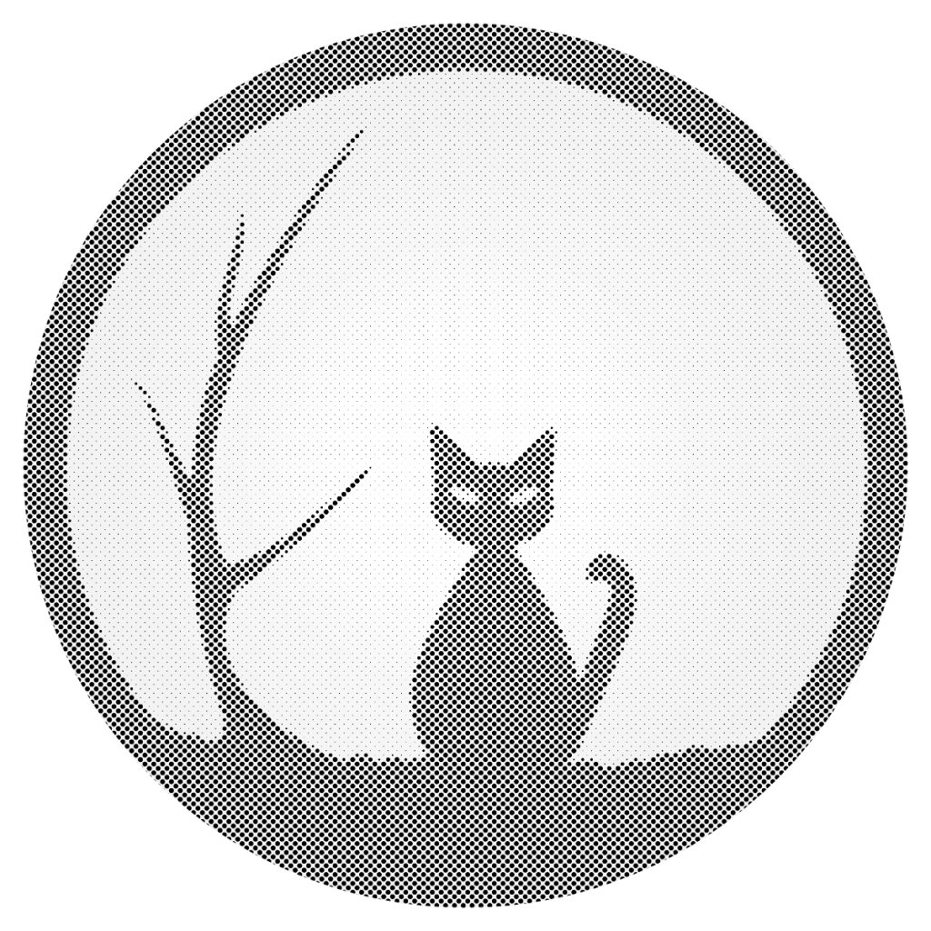 Puntillismo – Gato negro 2