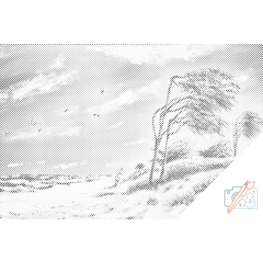 Puntillismo – Playa desierta