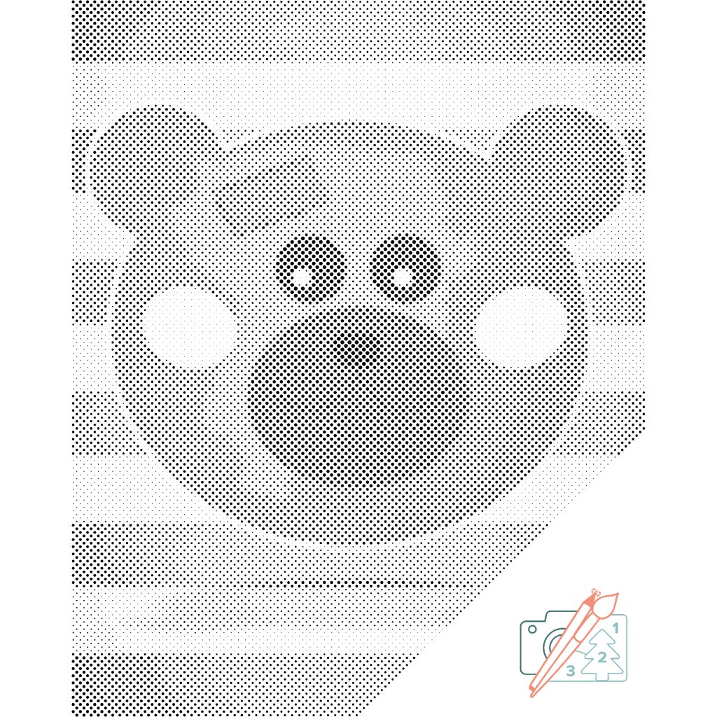Puntillismo – Oso de póster
