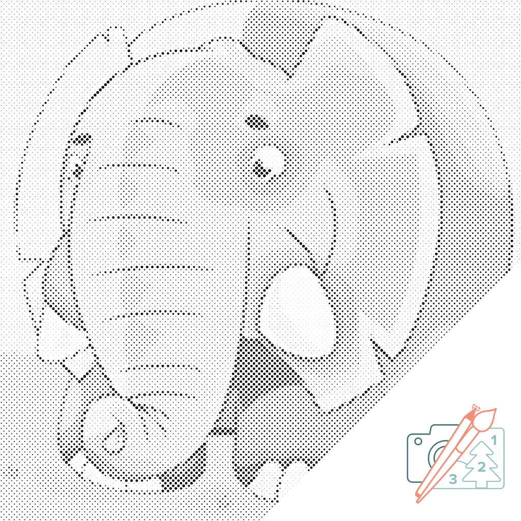 Puntillismo – Elefante redondo