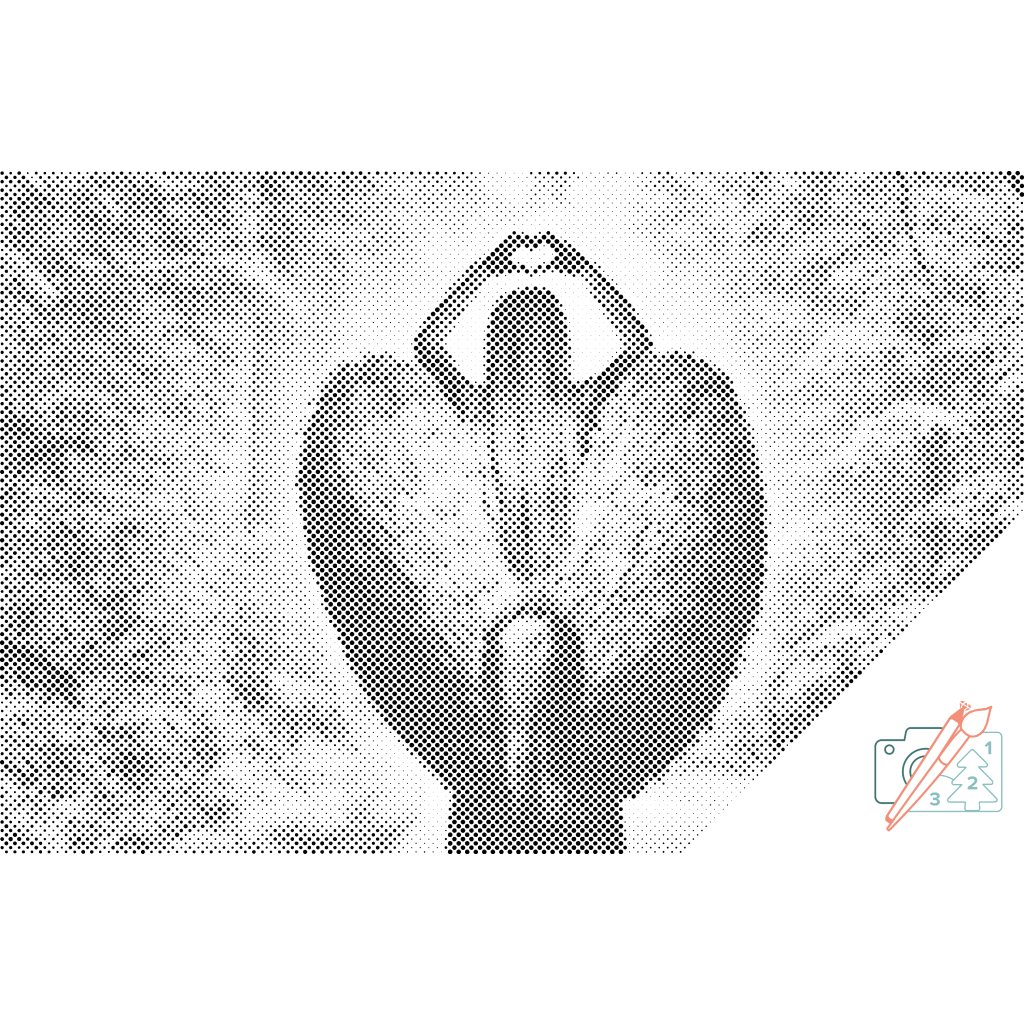 Puntillismo – Ángel repartiendo amor