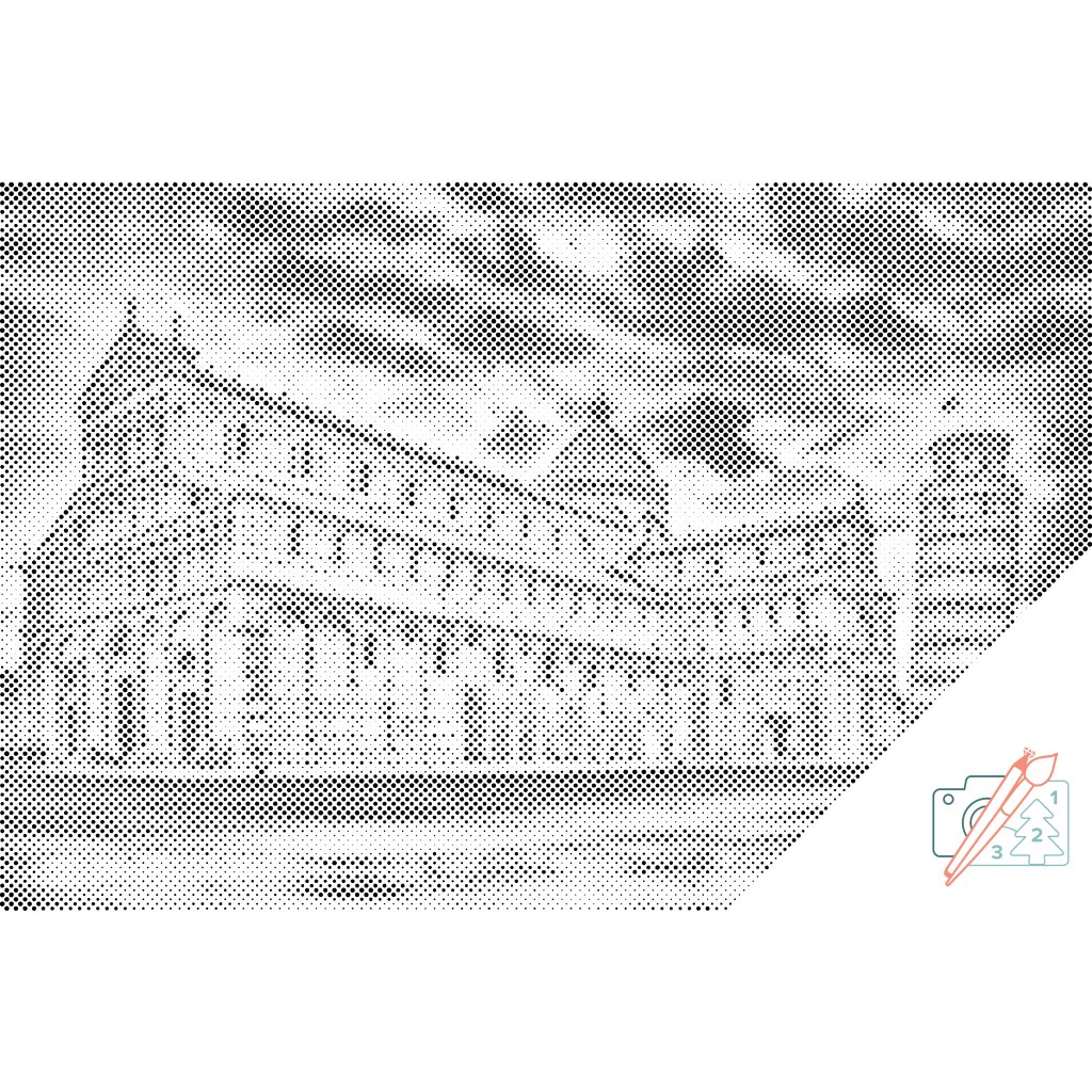 Puntillismo – Torre inclinada de Pisa 1