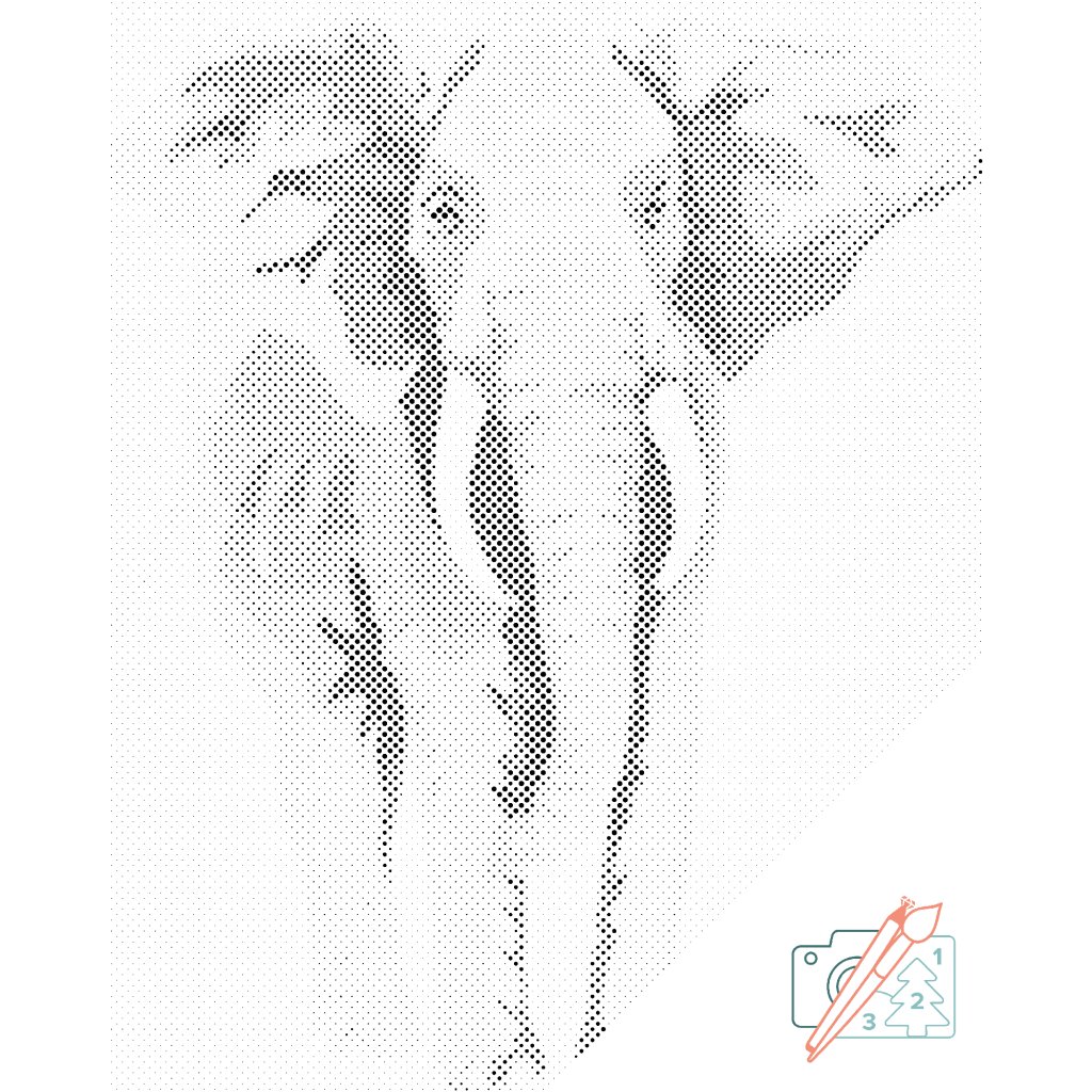 Puntillismo – Elefante rosa