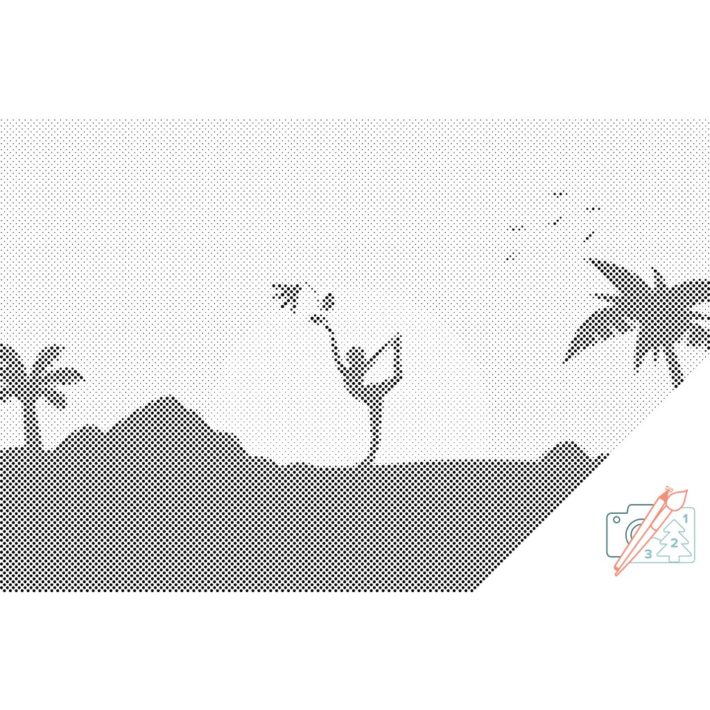 Puntillismo – Yoga en el amanecer