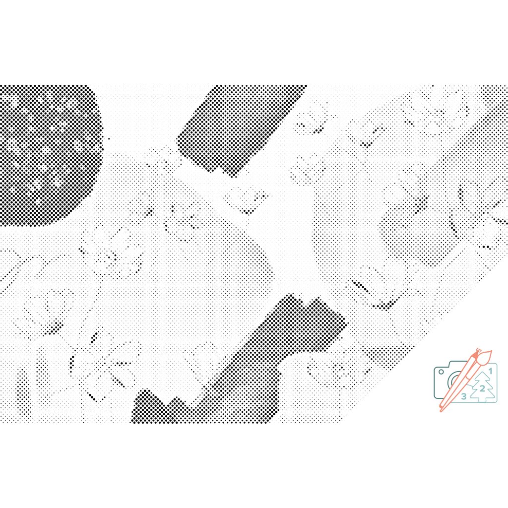 Puntillismo – Fondo floral