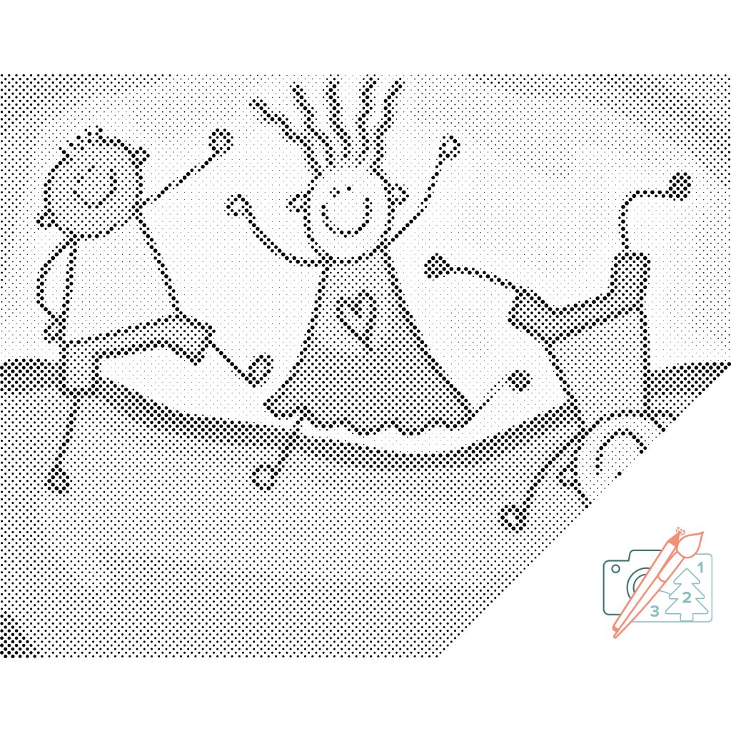 Puntillismo – Niños felices