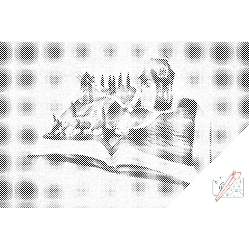Puntillismo – Molino en el libro