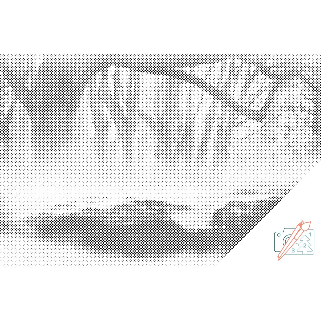 Puntillismo – Niebla en el bosque