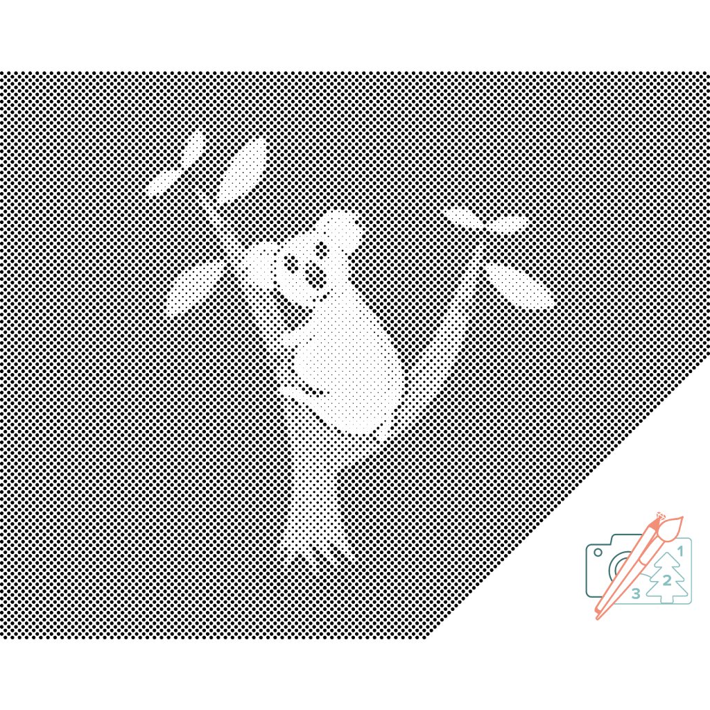 Puntillismo – Koala en el árbol
