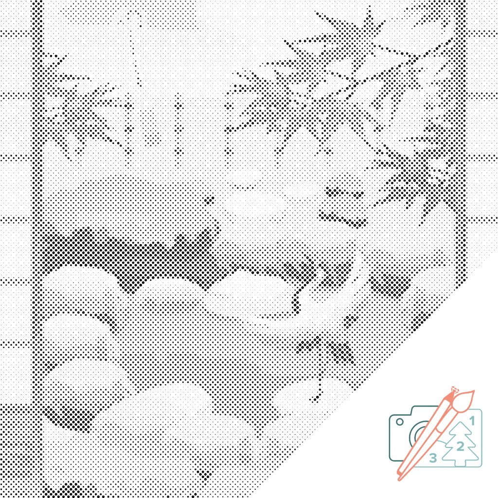 Puntillismo – Fondo japonés